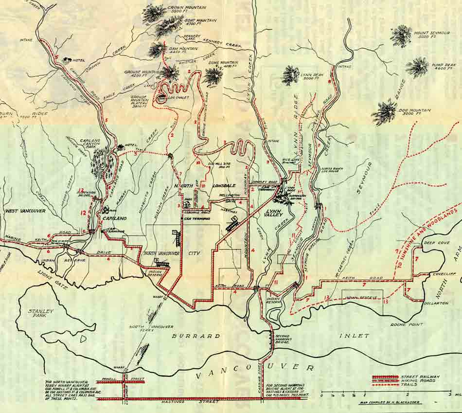 North Shore Hikes brochure map. NVMA photo.