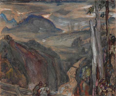 Artwork, Frederick Horsman Varley, Bridge Over Lynn, 1932-1935, VAG 96.3.