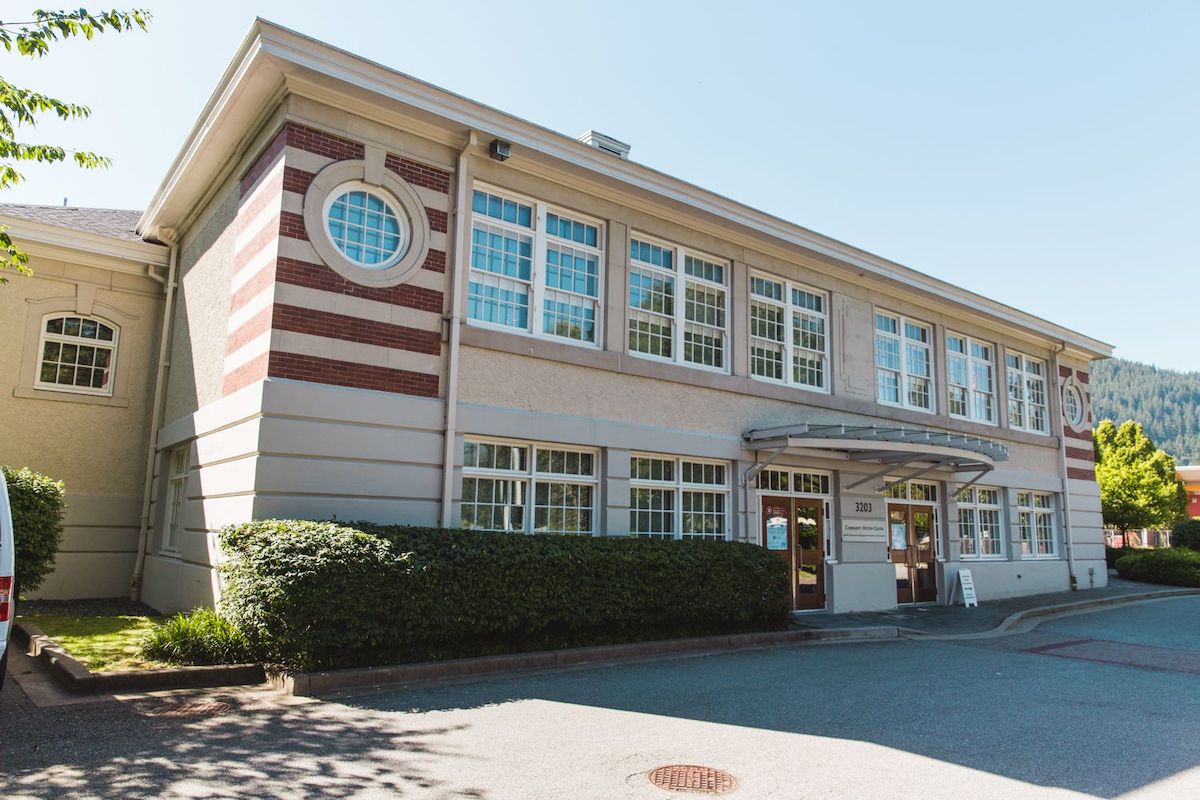 Exterior image of the Fourth Lynn Valley School, currently the home of MONOVA: Archives of North Vancouver. Photo: Alison Boulier, August 2020
