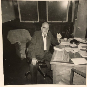 Tadeusz Halpert-Scanderbeg at his desk in his office at the University of British Columbia, undated. Photo: Belweder North Shore Polish Association