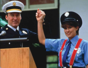 Video still from Firefighter (1986).