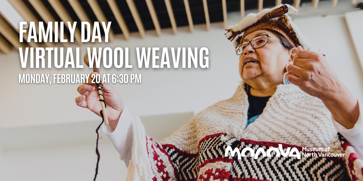Weave a simple yet beautiful wool bracelet while learning about Coast Salish teachings around wool weaving with Indigenous Cultural Prohrammer Tsawaysia Spukwus. 